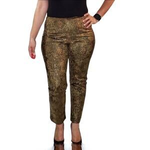 MK Solo Snakeskin Print Fitted Pants Sz M